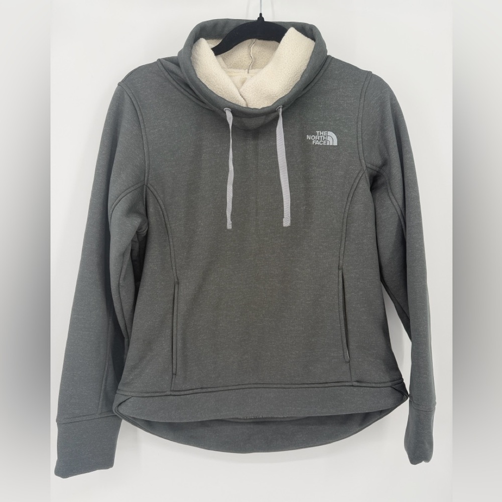 The North Face Charcoal Gray Sherpa Cowl-Neck Pullover